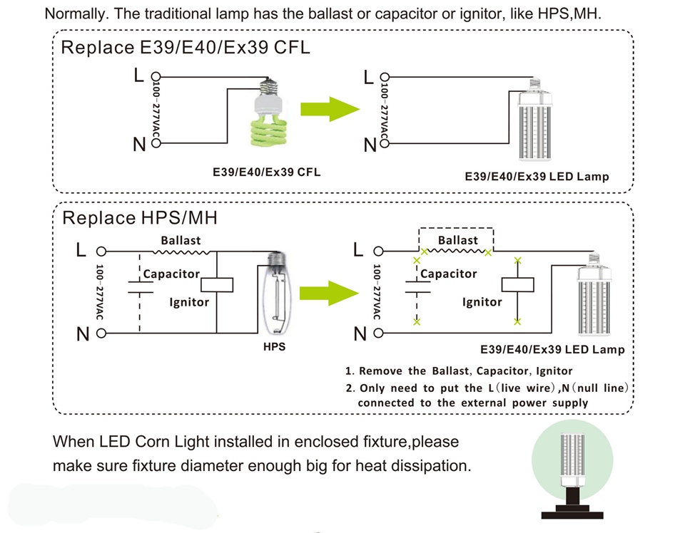 E39 Base Bulb 100W