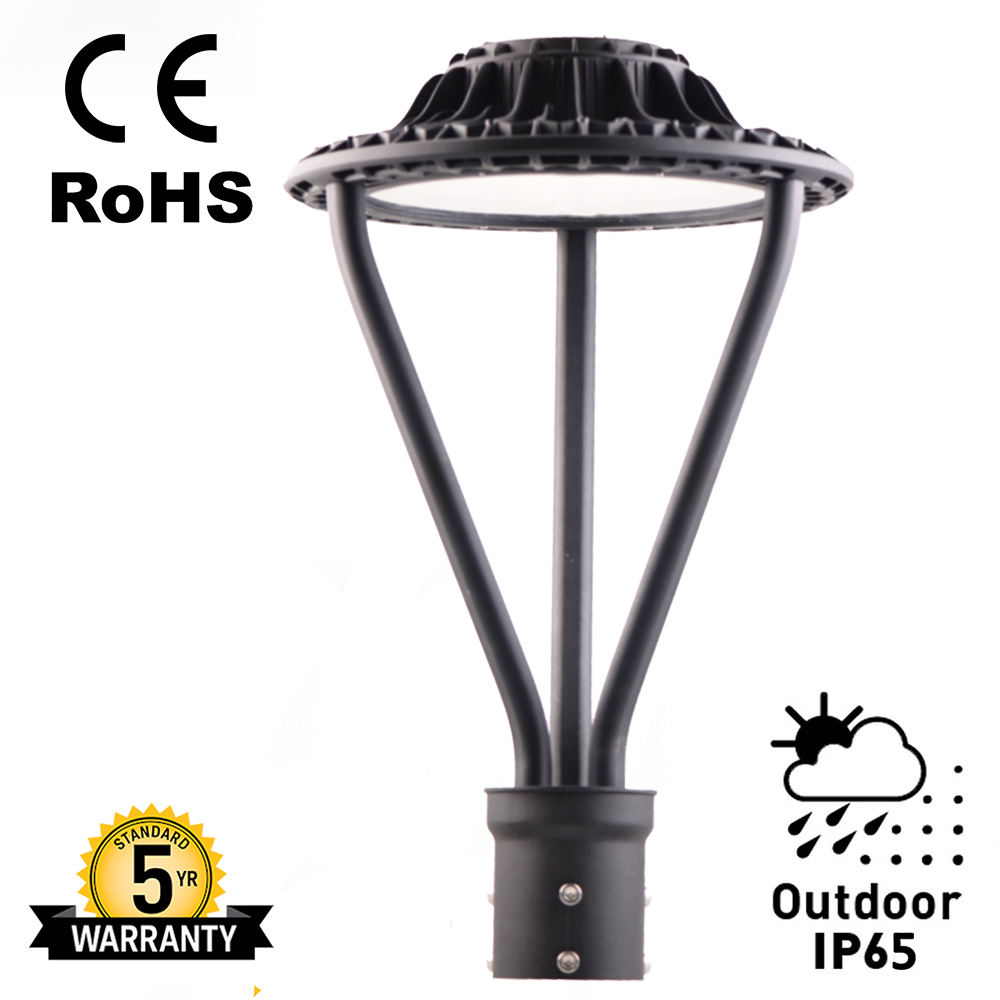 LED Post Top Light fixture 75W 9,750lm IP67 for Courtyard lighting