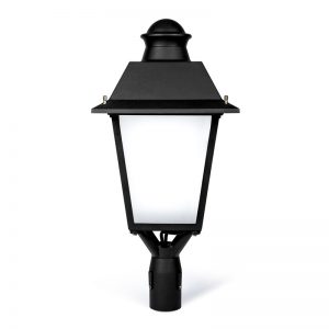 30w Post Top Lantern Led Ip65 3,600lm 5000k With Etl Dlc Listed 100 277vac Black Finish (2)