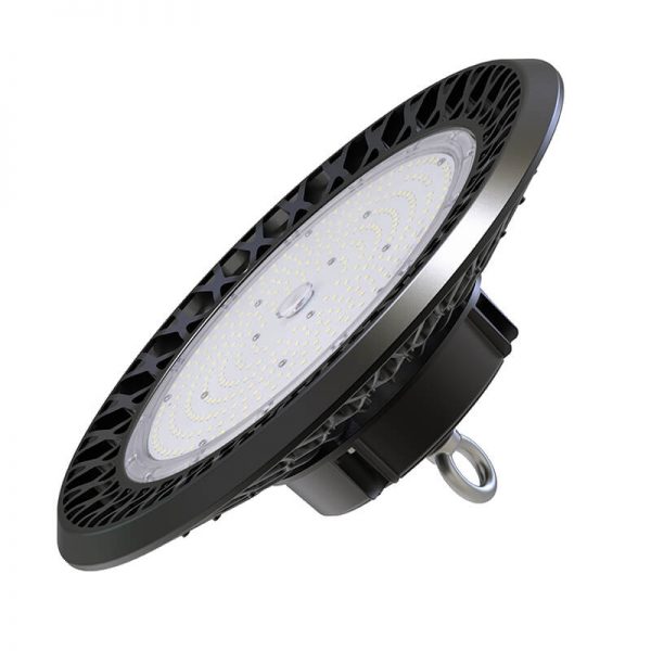 150w Led Ufo High Bay Ip65 19,500lm 5700k With Ring Mounted Black Finish For Warehouse Lighting (13)