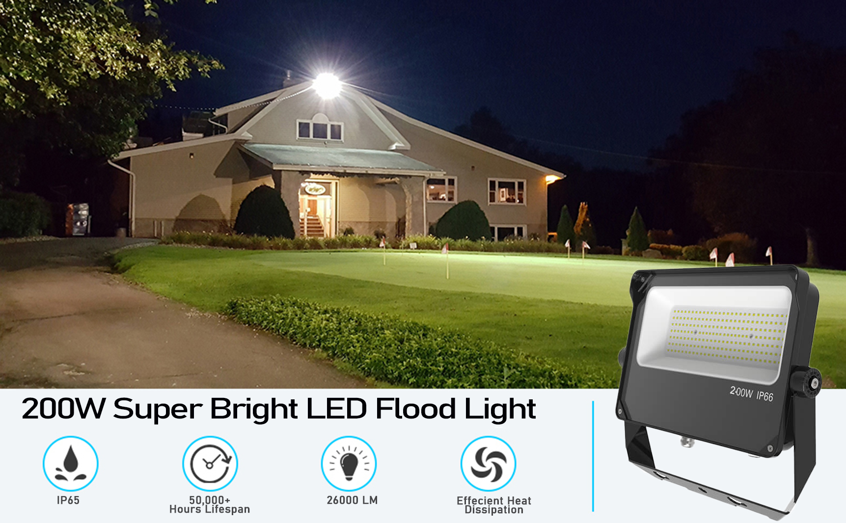 200w led flood light