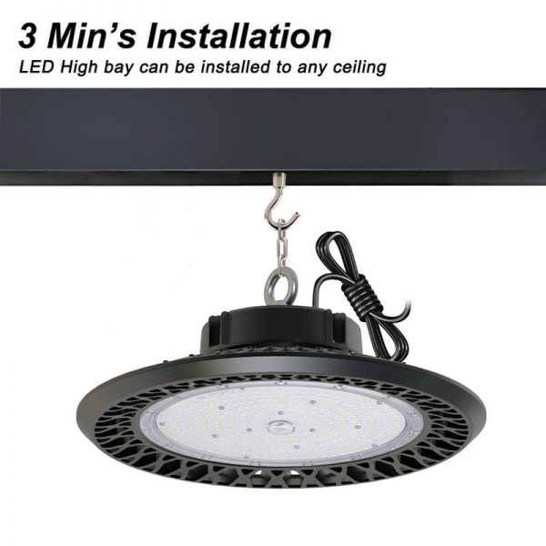 Ufo Led Lamp 240w 31,200lm 5000k With 100 277vac Black Finish (6)