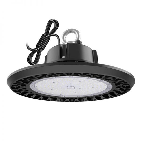 100 Watt Ufo Led High Bay Ip65 13,000lm 5000k Black Finish 100 277vac For Factory Lighting (1)