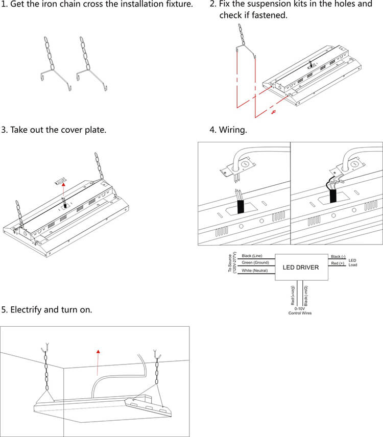 Install Linear High Bay Light