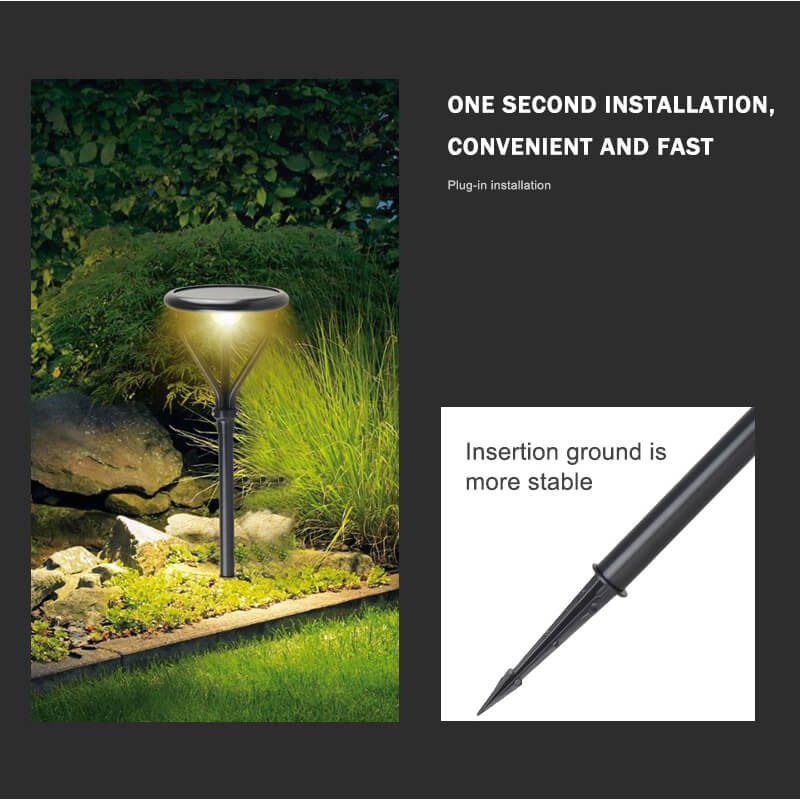 Led Solar Garden Lights 10w 1000lm 3000k And 5000k With Etl And Dlc Listed For Pathway (10)