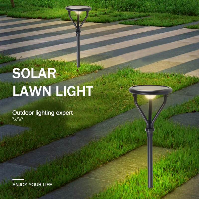 Led Solar Garden Lights 10w 1000lm 3000k And 5000k With Etl And Dlc Listed For Pathway (3)