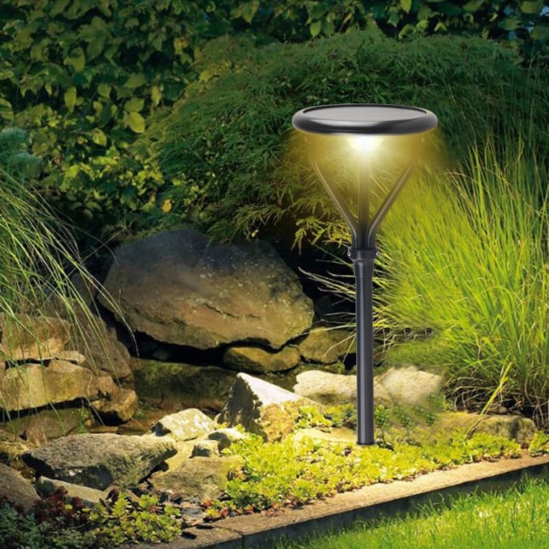 Led Solar Garden Lights 10w 1000lm 3000k And 5000k With Etl And Dlc Listed For Pathway (4)