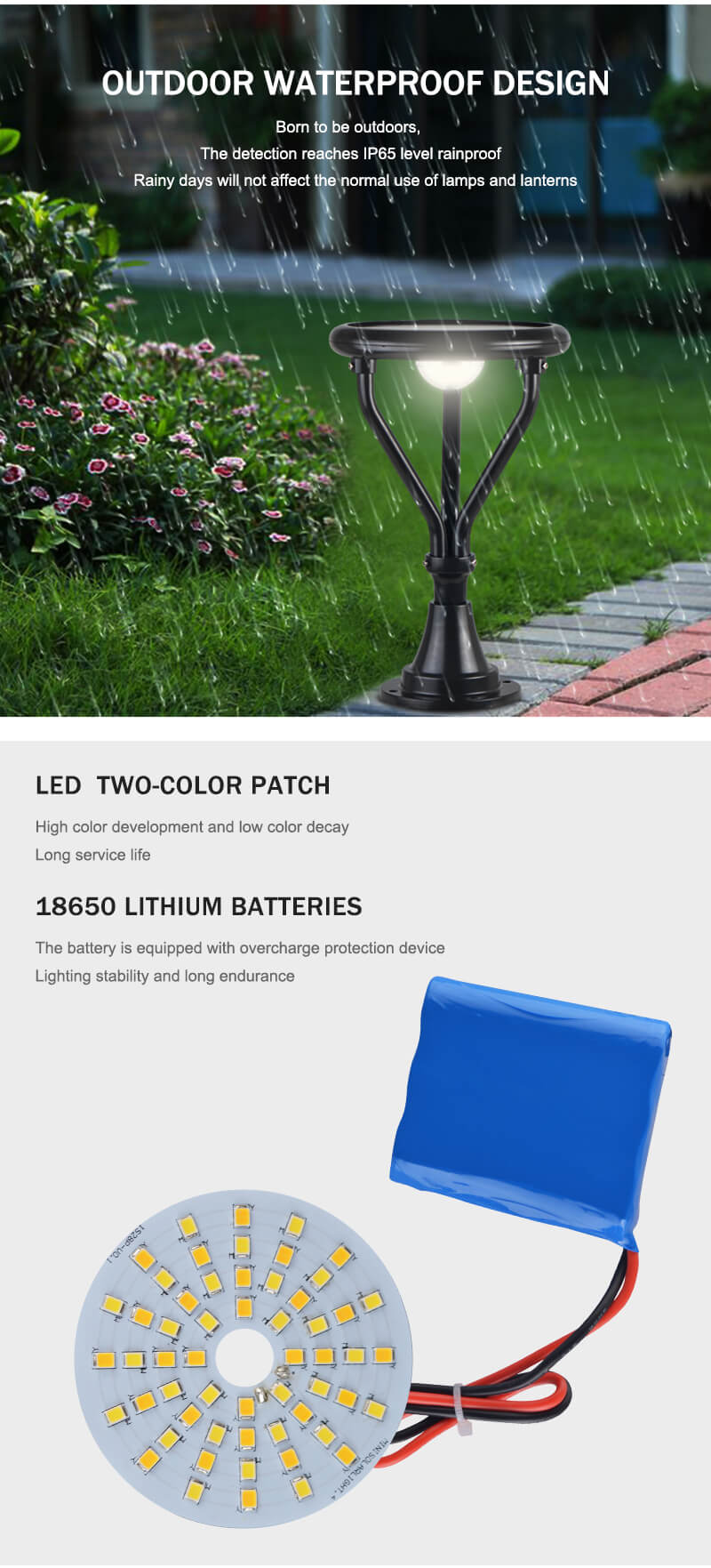 Solar Garden Lights Outdoor 10w 1000lm 3000k And 5000k With Etl Dlc Approved For Walkway (3)