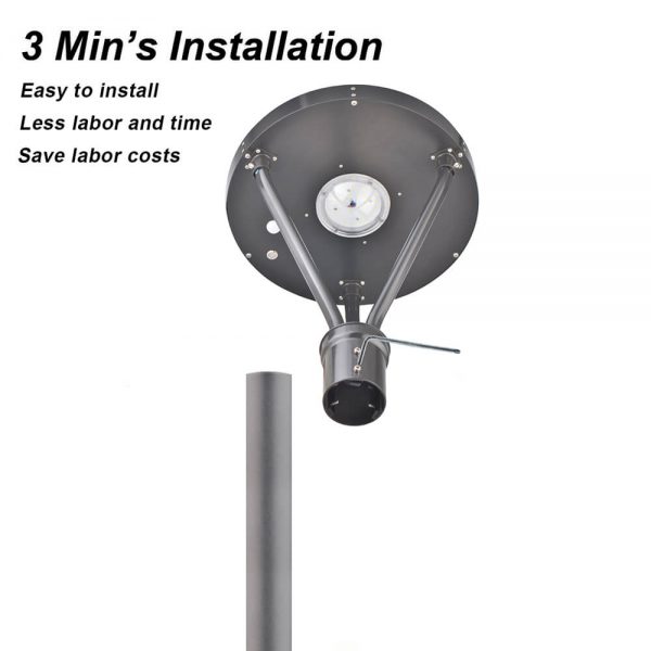 Easy Installation Solar Energy Led Post Top 25w 3,000lm Ip65 Etl Dlc Certified For Courtyard Lighting (4)