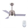 36 Inch Ceiling Light Fan With 24w Led Bulb 3 Abs Blades 3 Different Cct Changed By Remote Control For Bathroom 250