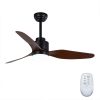 47 Inch Ceiling Fan With Led Light 15w Led Bulb 3 Abs Blades 3 Different Cct Changed By Remote Control For Bedroom. (1)