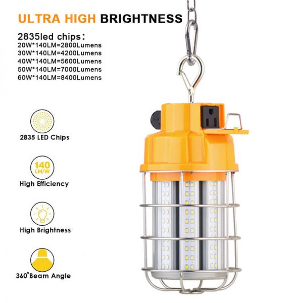 Led Hanging Construction Work Lights 30w 4200lm 5000k With Etl Approved Ip65 For Workshop Lighting (7)