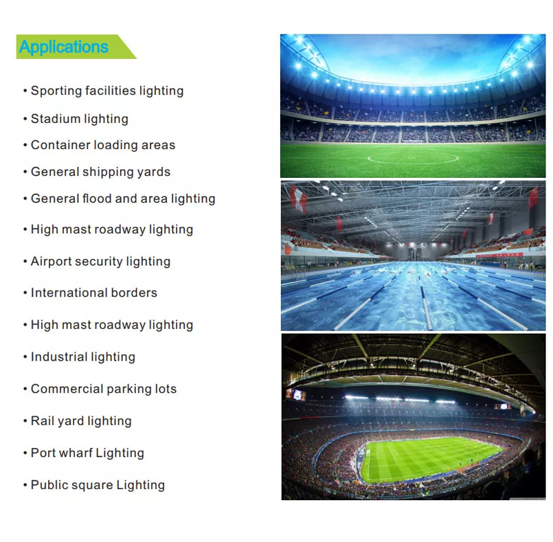 Led Stadium Light 500w 100 277v Ip66 With 45°beam Angle For Sports Center (3)