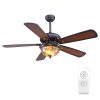 Remote Ceiling Fan With Light Dumb Black 48 Inch 3 Speeds With Reversible Mortor And Blades Ul Listed For Livingroom 250