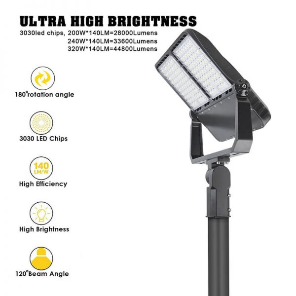 300w Outdoor Stadium Lights 42000lm 5000k Ip65 With Etl Dlc Listed For Football Courts (9)