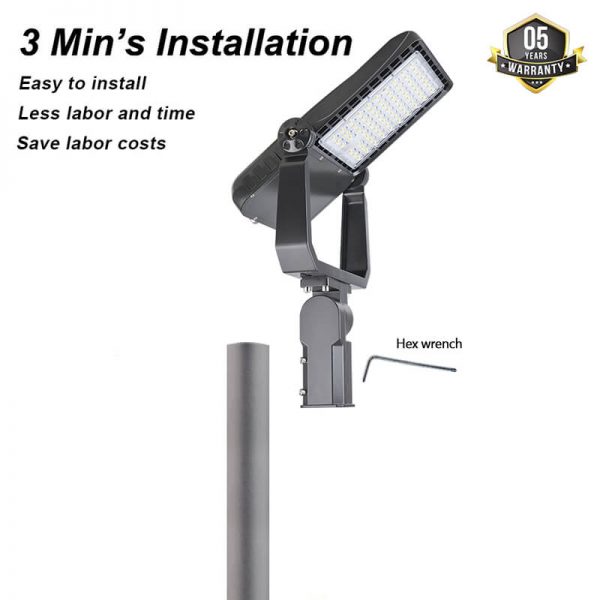 50w Parking Lot Light 7000lm 5000k Ip65 With Etl Dlc Listed For Parks And Yards (10)