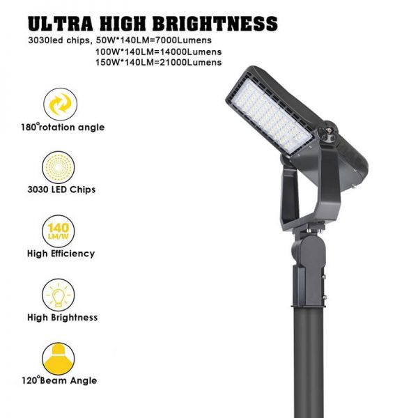 50w Parking Lot Light 7000lm 5000k Ip65 With Etl Dlc Listed For Parks And Yards (12)