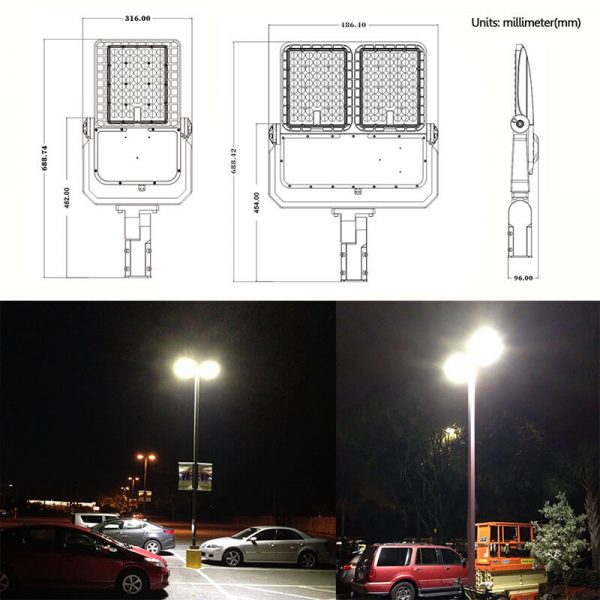 50w Parking Lot Light 7000lm 5000k Ip65 With Etl Dlc Listed For Parks And Yards (13)
