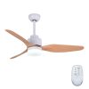 Led Ceiling Fan Light 47 Inch With 15w Led Bulb 3 Abs Blades 3 Different Cct Changed By Remote Control For Livingroom 250