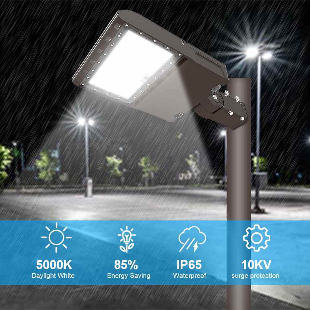 Shoebox Lighting 100w 150lmw 5000k Ip65 Ac100 277v Type Iii Beam Angle With Etl Dlc Listed For Street (6)