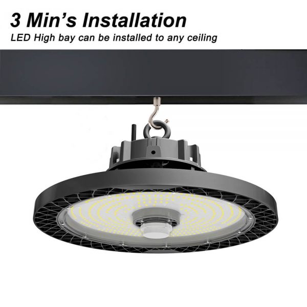 Ufo High Bay Led 100w 14000lm Ip65 5000k Ac100 277v 120° Beam Angle With Etl Dlc Listed For Warehouse (12)