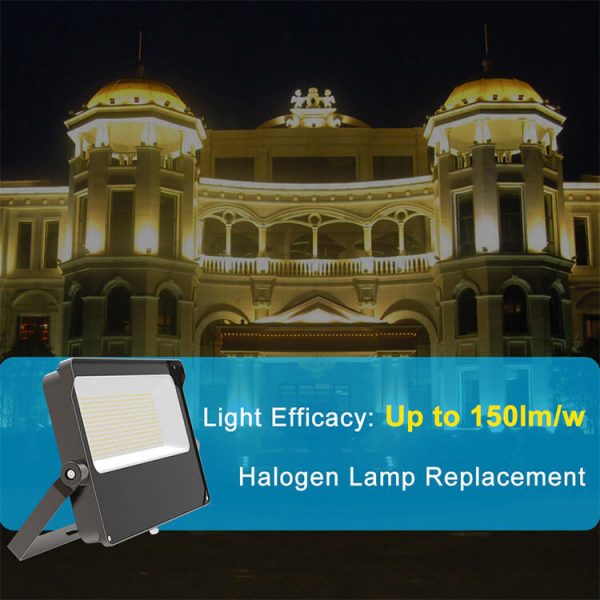 Flood Light Led 200w 30,000lm Ac100 277v Ip66 With Ul Dlc Listed For Parking Lot With Trunnion Mount (6)
