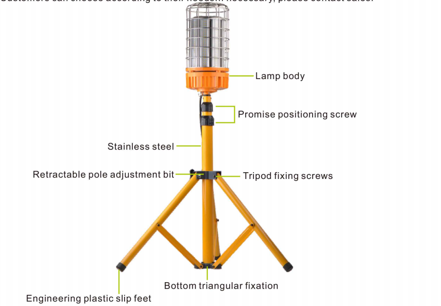 150w 19,500lm Yesbulb Portable Led Temporary Work Light 100 277vac 5706k With Tripod