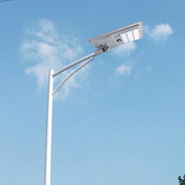 Solar Street Light 50w 2600lm With Motion Sensor Solar Parking Lot Lights Dusk To Dawn 5000k 60mm Angle Adjustable Spigot