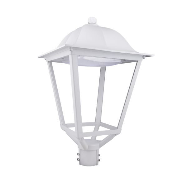 25w 30w 50w 75w All In One Post Top Area Light Ac100 277v Cct Adjustable 3000k4000k5000k White Finish With Etl Listed For Garden (6)