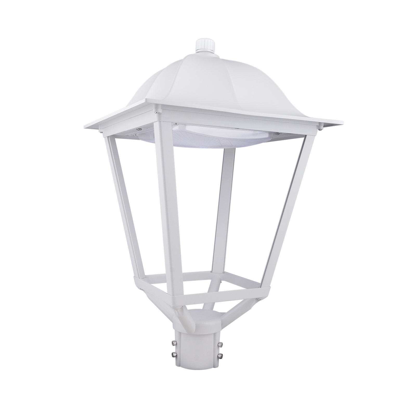 25w 30w 50w 75w All In One Post Top Area Light Ac100 277v Cct Adjustable 3000k4000k5000k White Finish With Etl Listed For Garden (6)