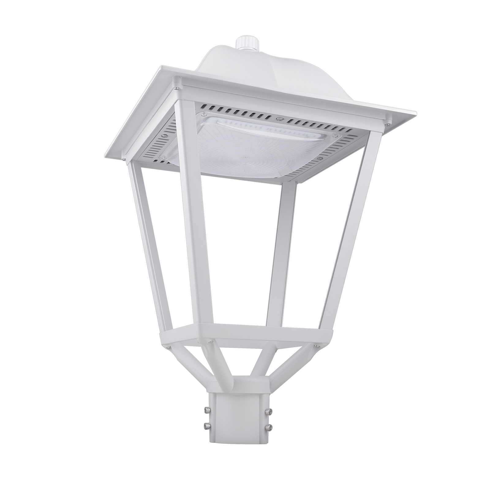 25w 30w 50w 75w All In One Post Top Area Light Ac100 277v Cct Adjustable 3000k4000k5000k White Finish With Etl Listed For Garden (7)
