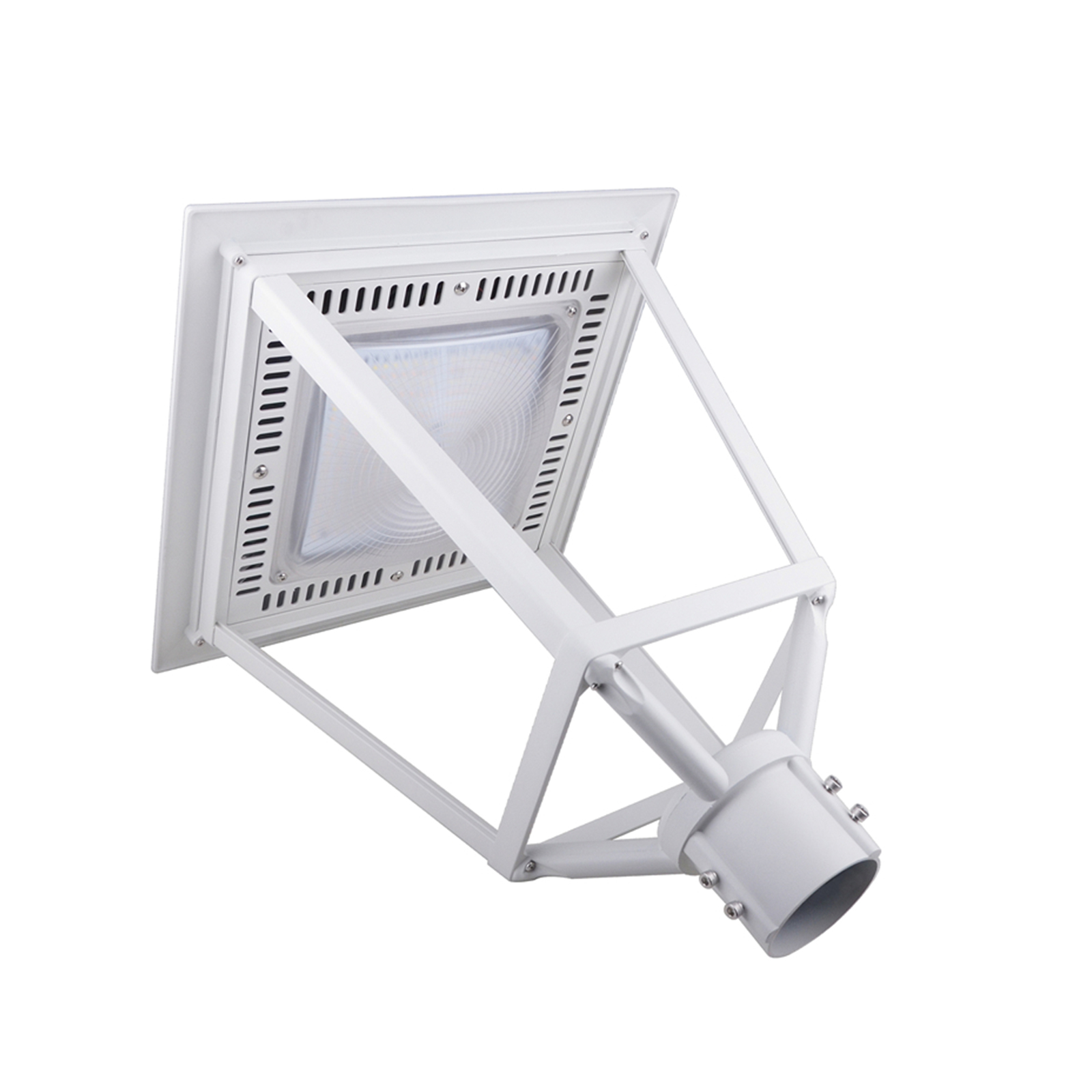 25w 30w 50w 75w All In One Post Top Area Light Ac100 277v Cct Adjustable 3000k4000k5000k White Finish With Etl Listed For Garden (8)