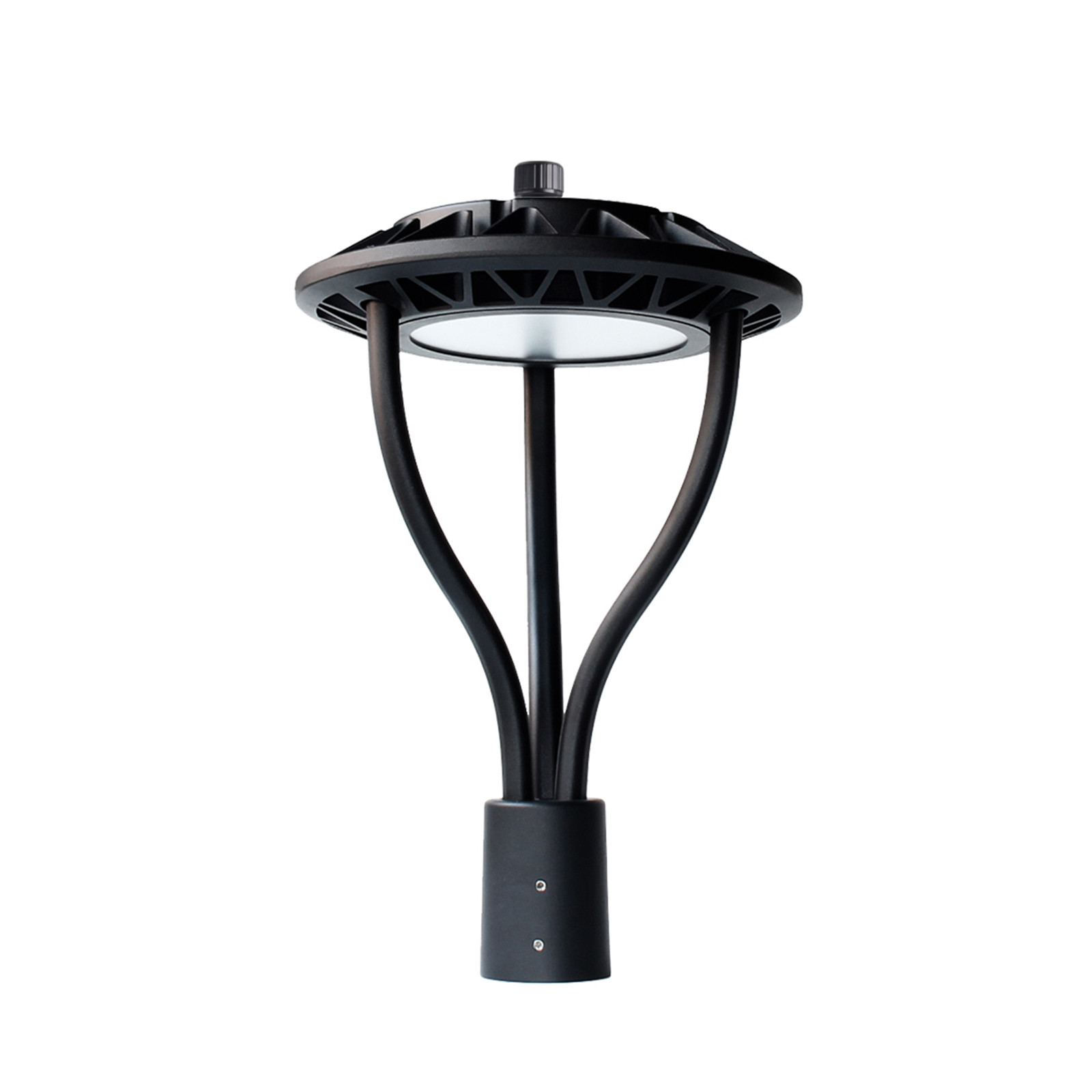 Etl Dlc Listed Post Top Led Light 25w30w50w75w Wattage Selectable And Cct Adjustable 3000k4000k5000k For Commercial Parks