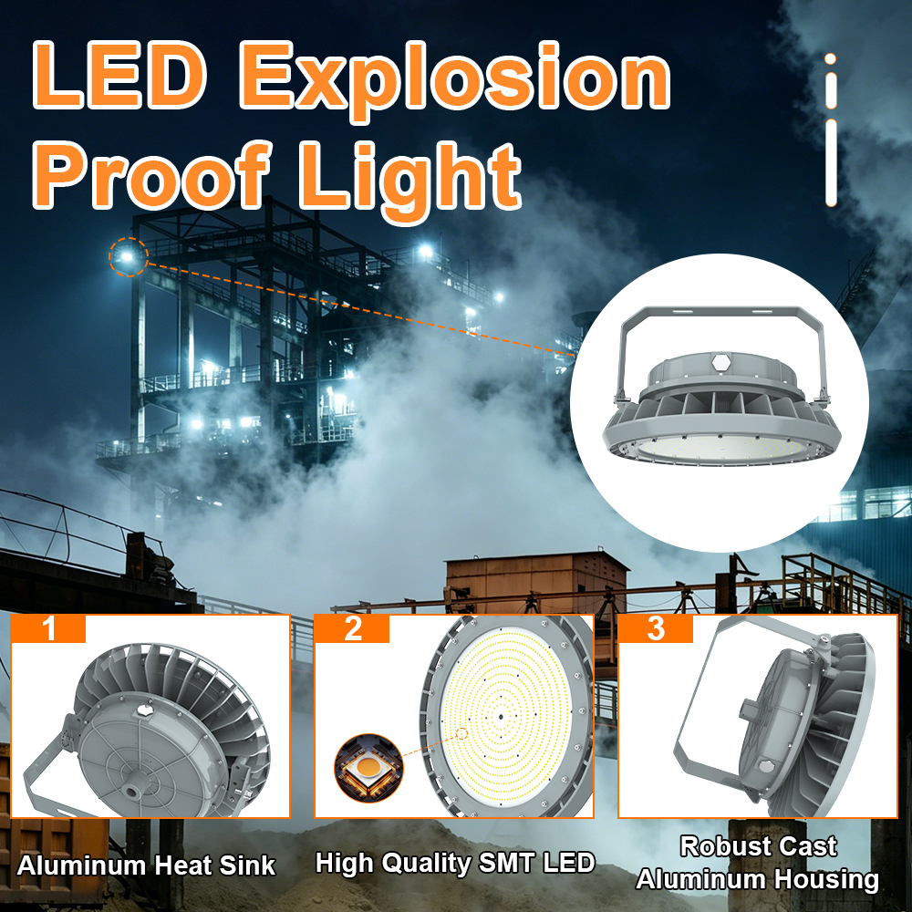 Class I Division Ii Hazardous Locations Luminaires 300w Ac100 277v 5000k Dimmable 42000lm Ip66 With Etl Ul Certified For Offshore Oil Rigs (5)