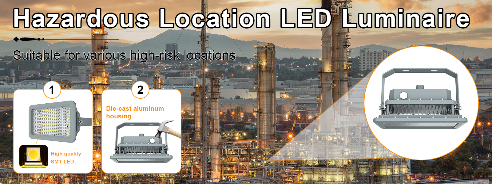 Explosion Proof Emergency Light Ac100 277v 200w Ip66 5000k 28000lm 120° Beam Angle With Etl Ul Listed For Mines (2)