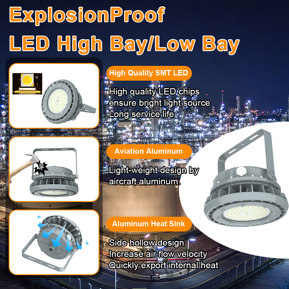 Explosion Proof Led High Bay Lamp 80w Ac100 277v 5000k Dimmable 10800lm Ip66 With Etl Ul Listed For Recycling Yard (5)
