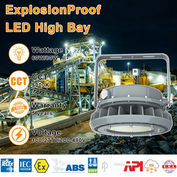 Explosion Proof Led High Bay Lamp 80w Ac100 277v 5000k Dimmable 10800lm Ip66 With Etl Ul Listed For Recycling Yard (6)