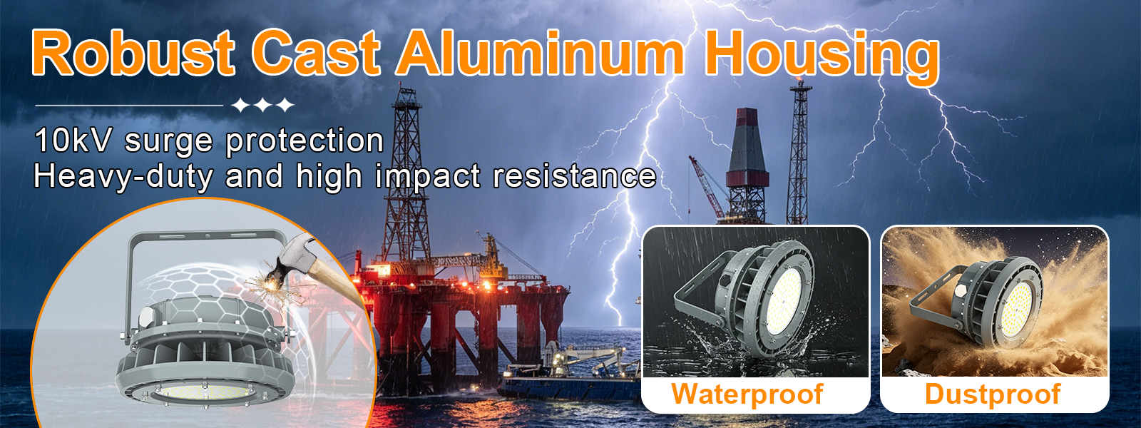 Explosion Proof Led High Bay Lamp 80w Ac100 277v 5000k Dimmable 10800lm Ip66 With Etl Ul Listed For Recycling Yard (7)