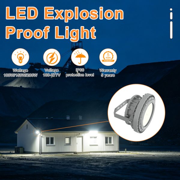Led Hazardous Location Lighting 200w Ac100 277v Dimmable 27000lm 5000k Ip66 With Etl Ul Certified For Chemical Industry (2)