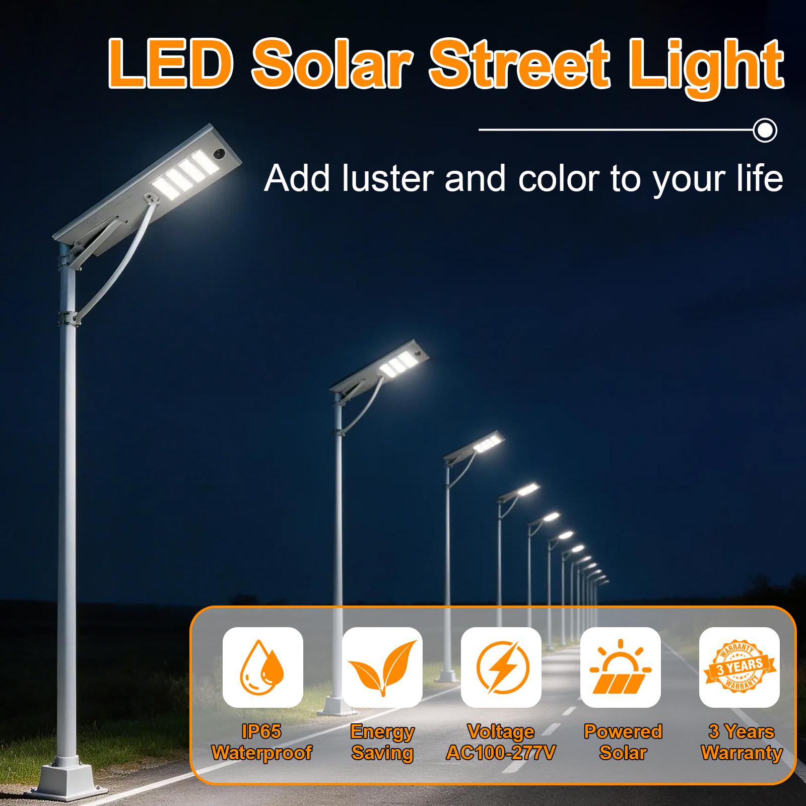 Led Solar Shoebox Street Light Dusk To Down 80w Cct Adjustable 5000k6000k Ip65 With Pir Sensor For Parking Lots (4)