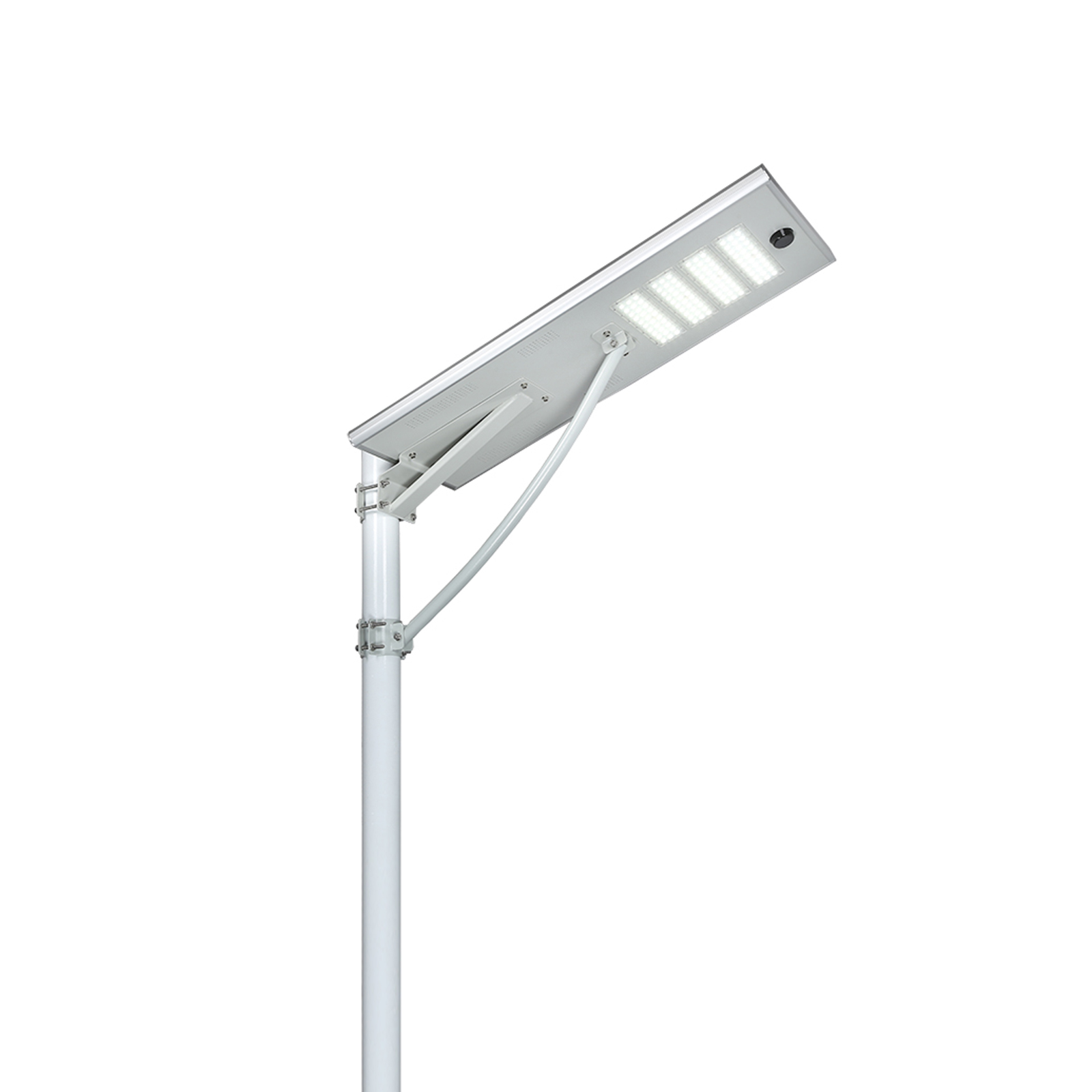 Led Solar Shoebox Street Light Dusk To Down 80w Cct Adjustable 5000k6000k Ip65 With Pir Sensor For Parking Lots
