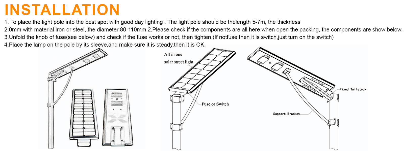 Street Lamp Solar 30w Cct Adjustable 5000k6000k Dusk To Down Ip65 With Pir Sensor For Pathway Lighting (1)