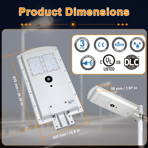 Street Lamp Solar 30w Cct Adjustable 5000k6000k Dusk To Down Ip65 With Pir Sensor For Pathway Lighting (5)