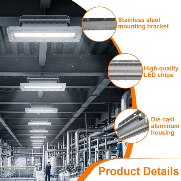 2ft Explosion Proof Led Linear Light 40w Ac100 277v 5000k Ip66 With Etl Ul Listed For Class I Division I Hazardous Location (6)