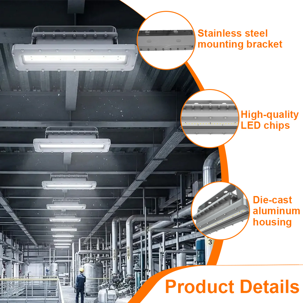 2ft Explosion Proof Led Linear Light 40w Ac100 277v 5000k Ip66 With Etl Ul Listed For Class I Division I Hazardous Location (6)