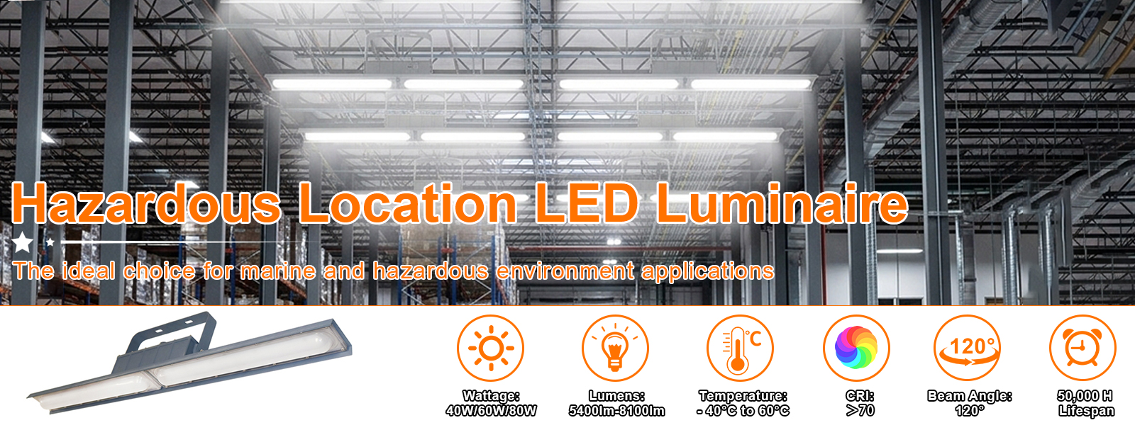 4ft Led Linear Explosion Proof Light 60w Ac100 277v 4000k Ip66 With Etl Ul Listed For Class I Division Ii Hazardous Area (3)