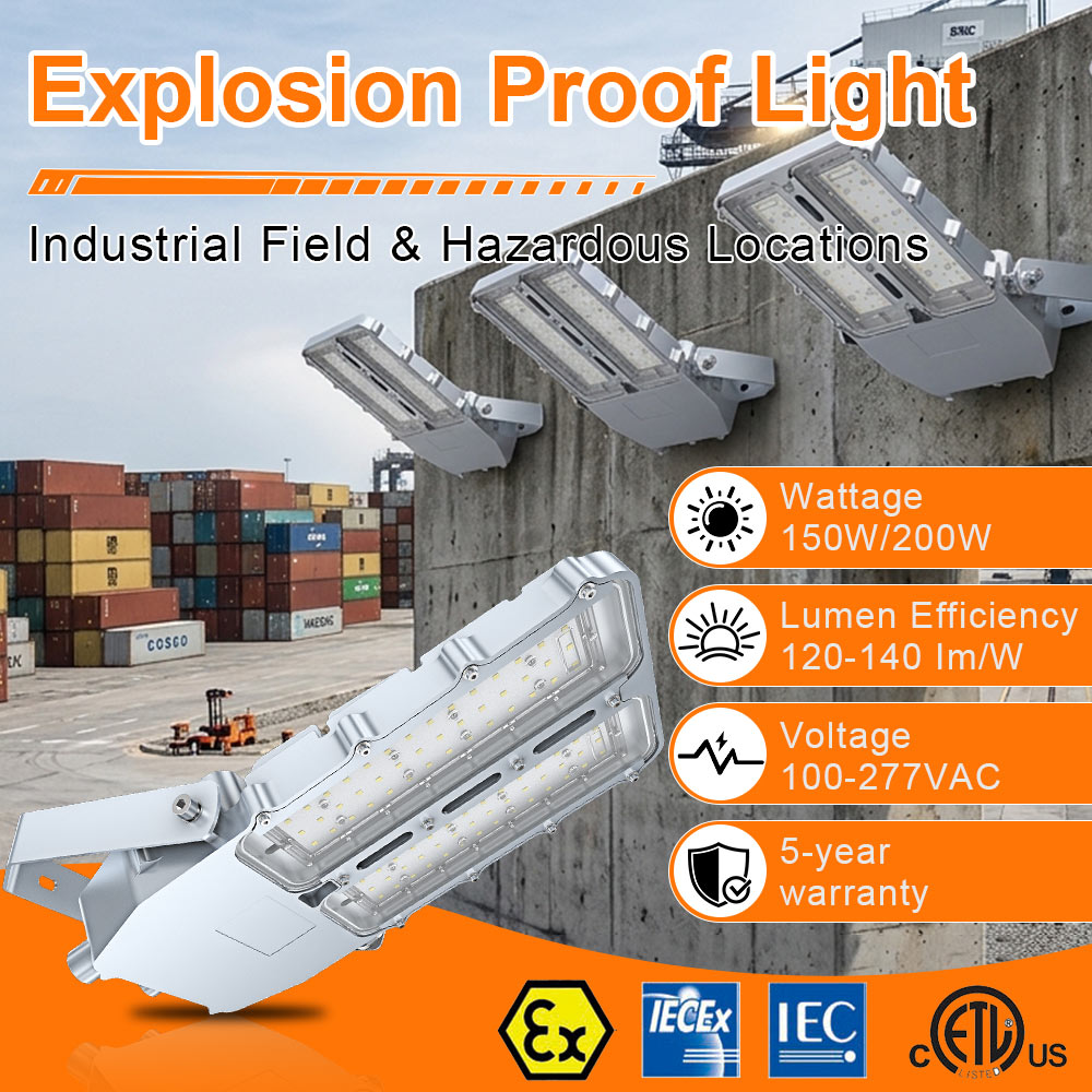 Explosion Proof Led Flood Light 200w Ac100 277v 5000k 26000lm With Etl Ul Listed For Class I Division 2 Hazardous Location (2)