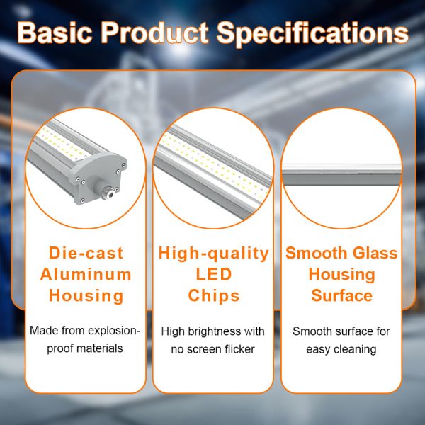 Explosion Proof Led Linear Light 80w 4ft Ac100 277v Dimmable 10800lm 5000k Ip66 Etl Ul Listed For Class I Division Ii Hazardous Area (6)