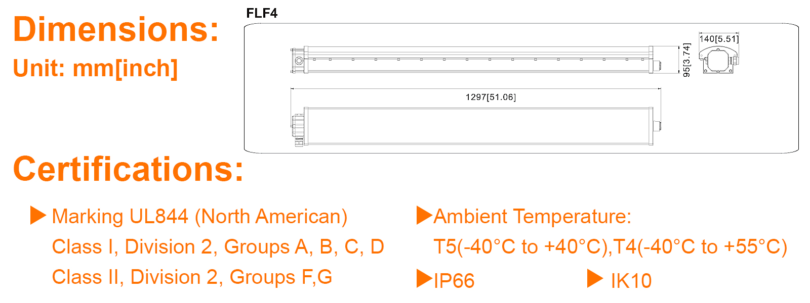 Explosion Proof Led Linear Light 80w 4ft Ac100 277v Dimmable 10800lm 5000k Ip66 Etl Ul Listed For Class I Division Ii Hazardous Area (8)