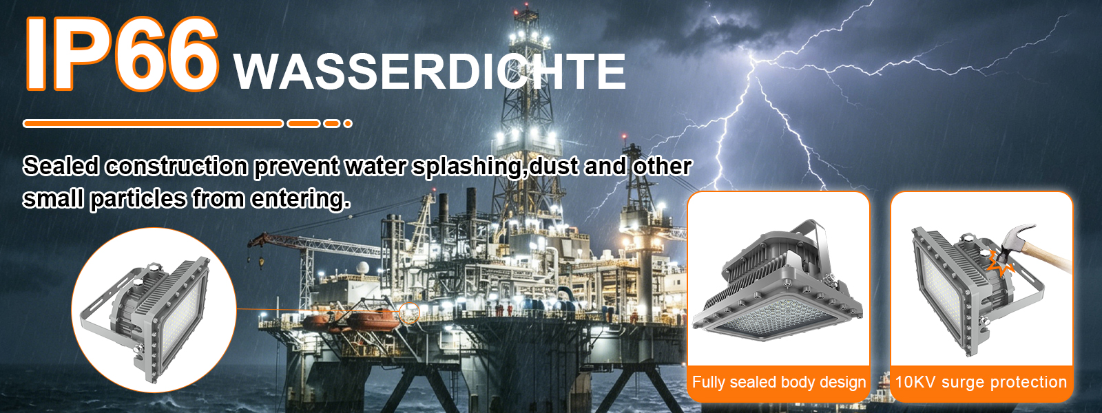 Explosion Proof Lighting 150w 0 10v Dimmable 20250lm 5000k Ip66 Ac100 277v Etl Ul Listed For Class I Division I Hazardous Location (2)